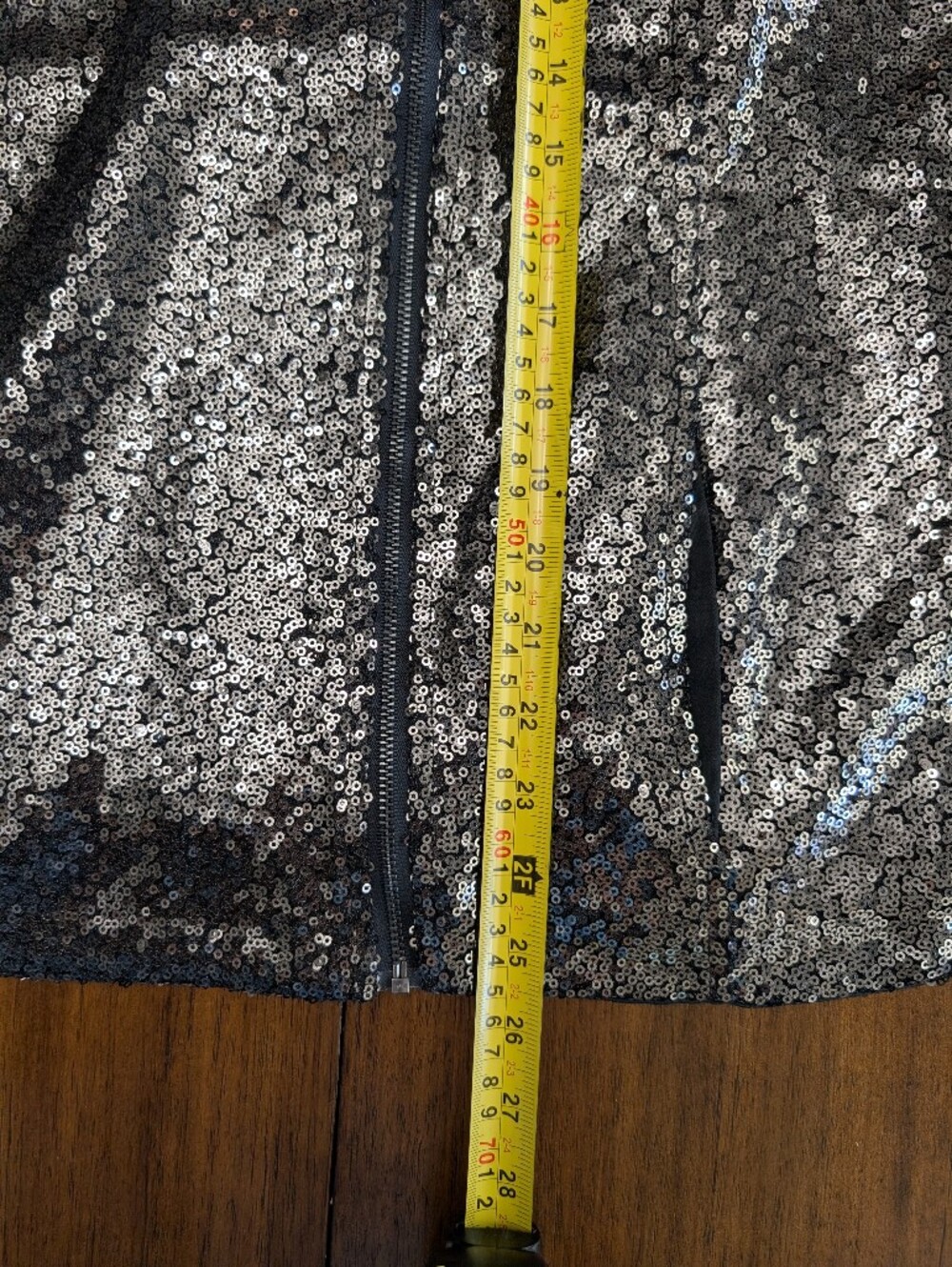Colleen Lopez Silver Sequin Moto Jacket - Picture 10 of 12